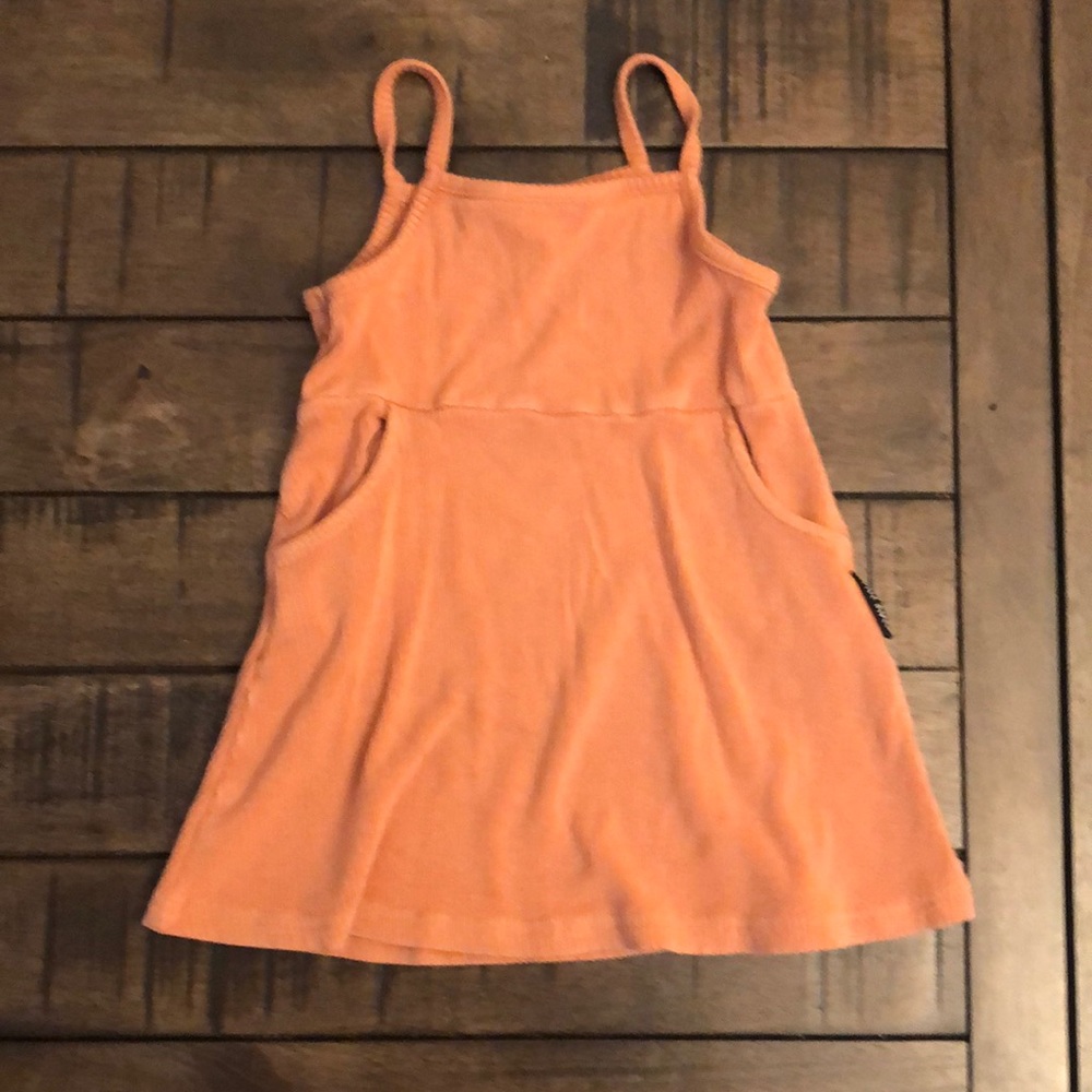 Little bipsy ribbed dress burnt sand 18-24 months